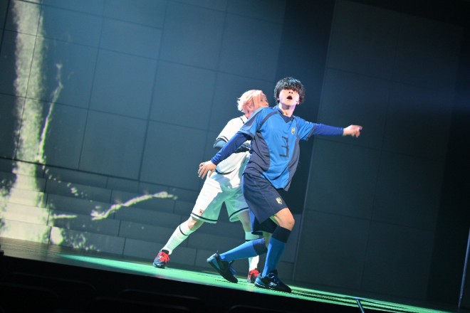 A scene from the final rehearsal of Blue Lock 4th STAGE